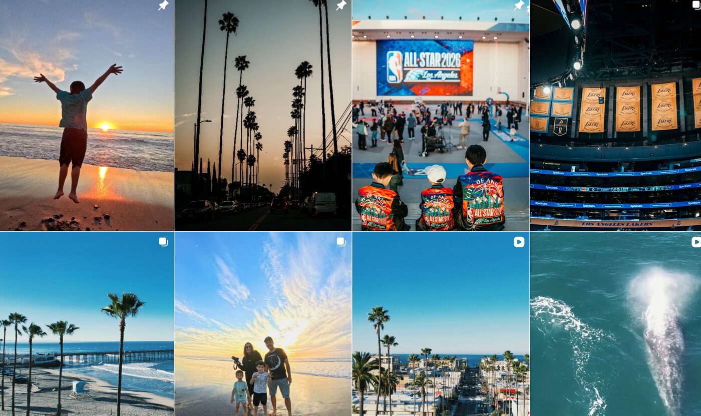 NBA All-Star 2026 coverage — Instagram grid